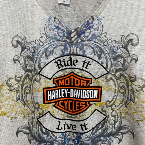 Harley Davidson Confetti Graph T Shirt - Picture 2 of 6